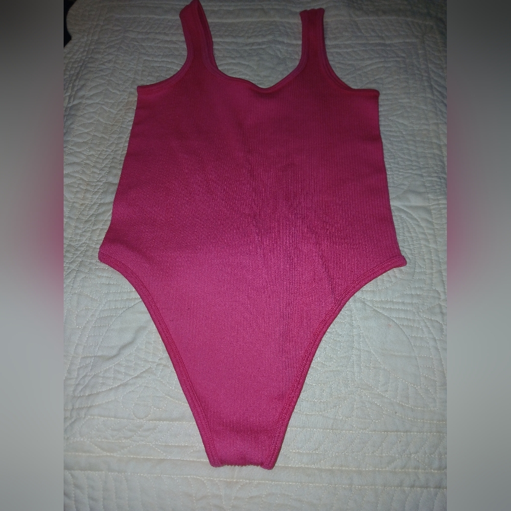 Vibrant Pink Bodysuit Size Small - Picture 3 of 8